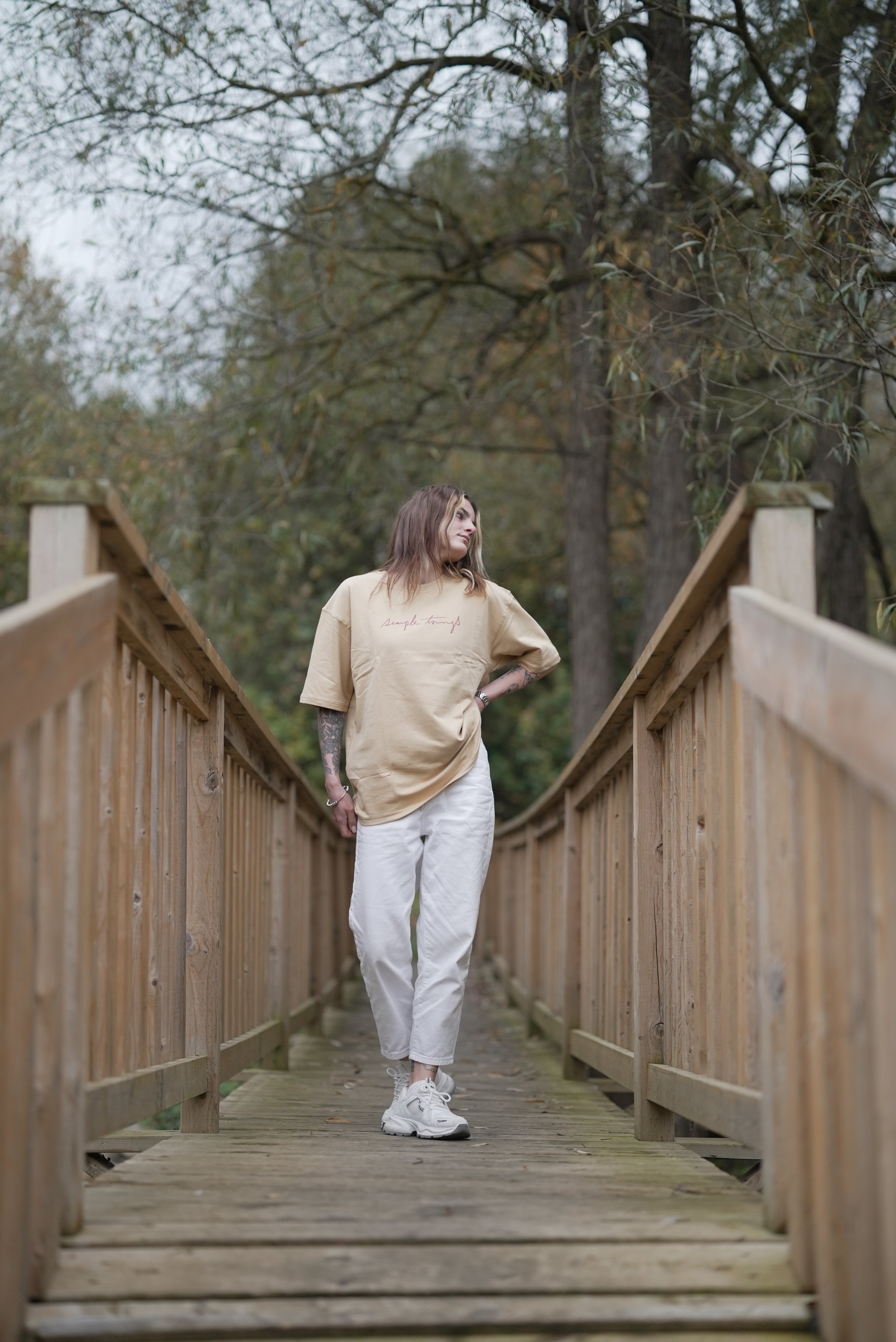 Beige Blazing Aura T-Shirt