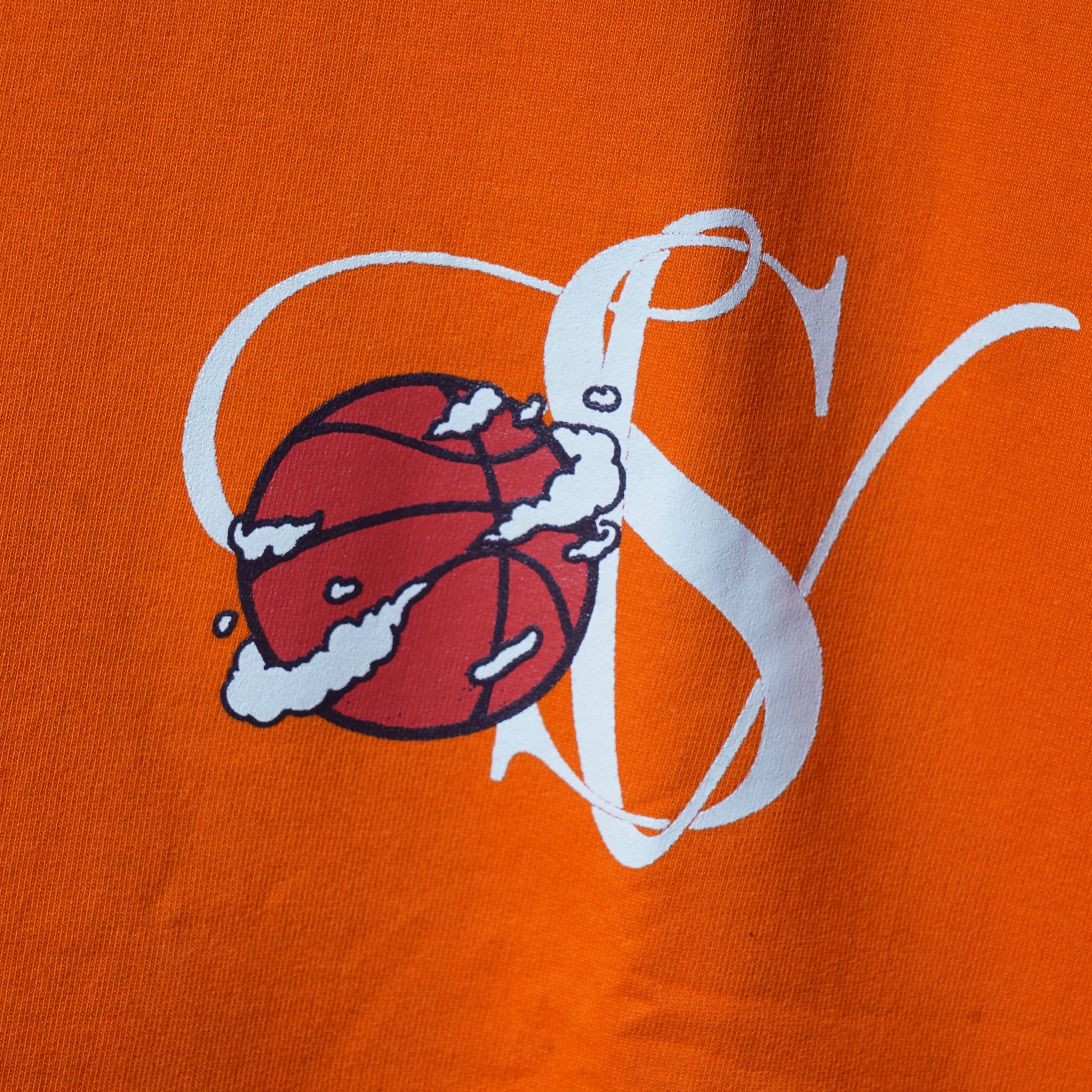 Orange Basketball Flame T-Shirt