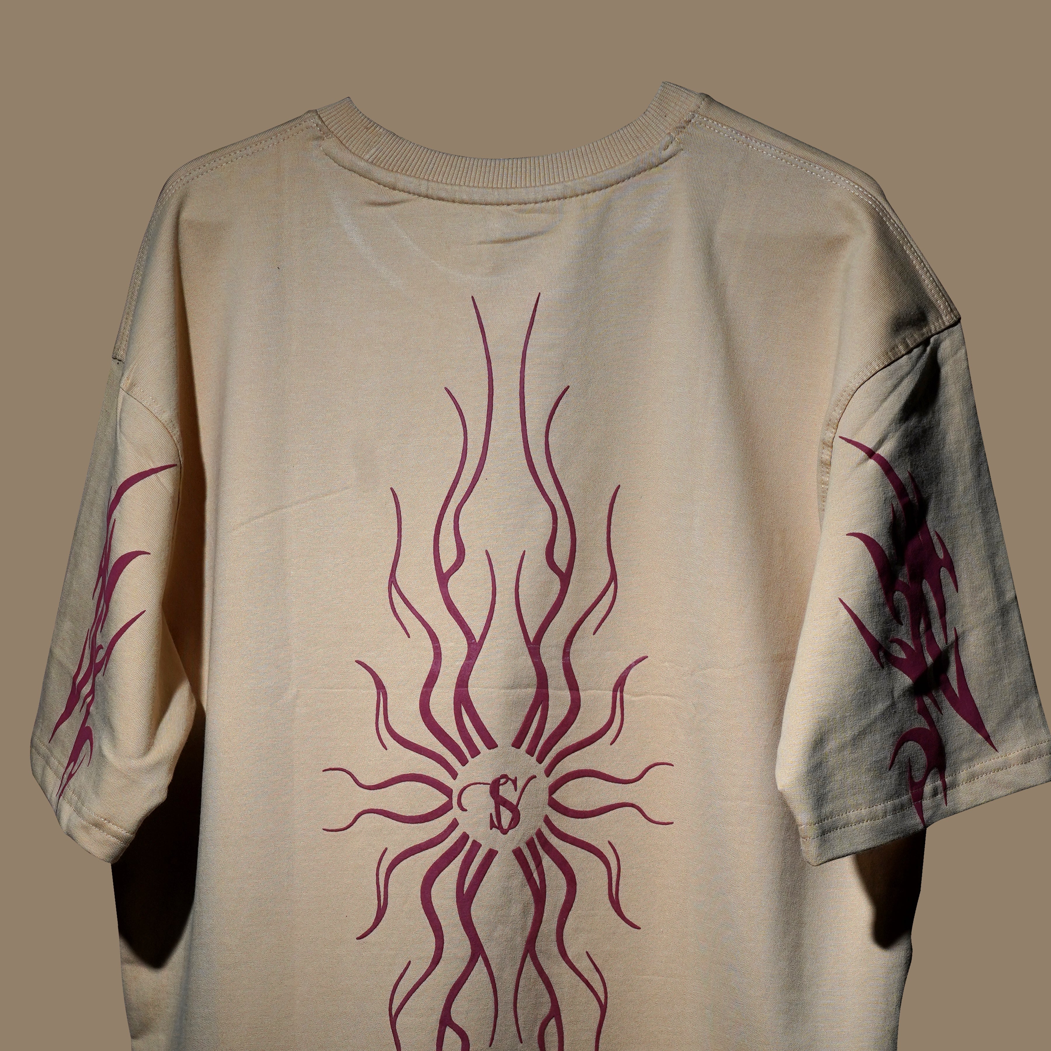 Beige Blazing Aura T-Shirt
