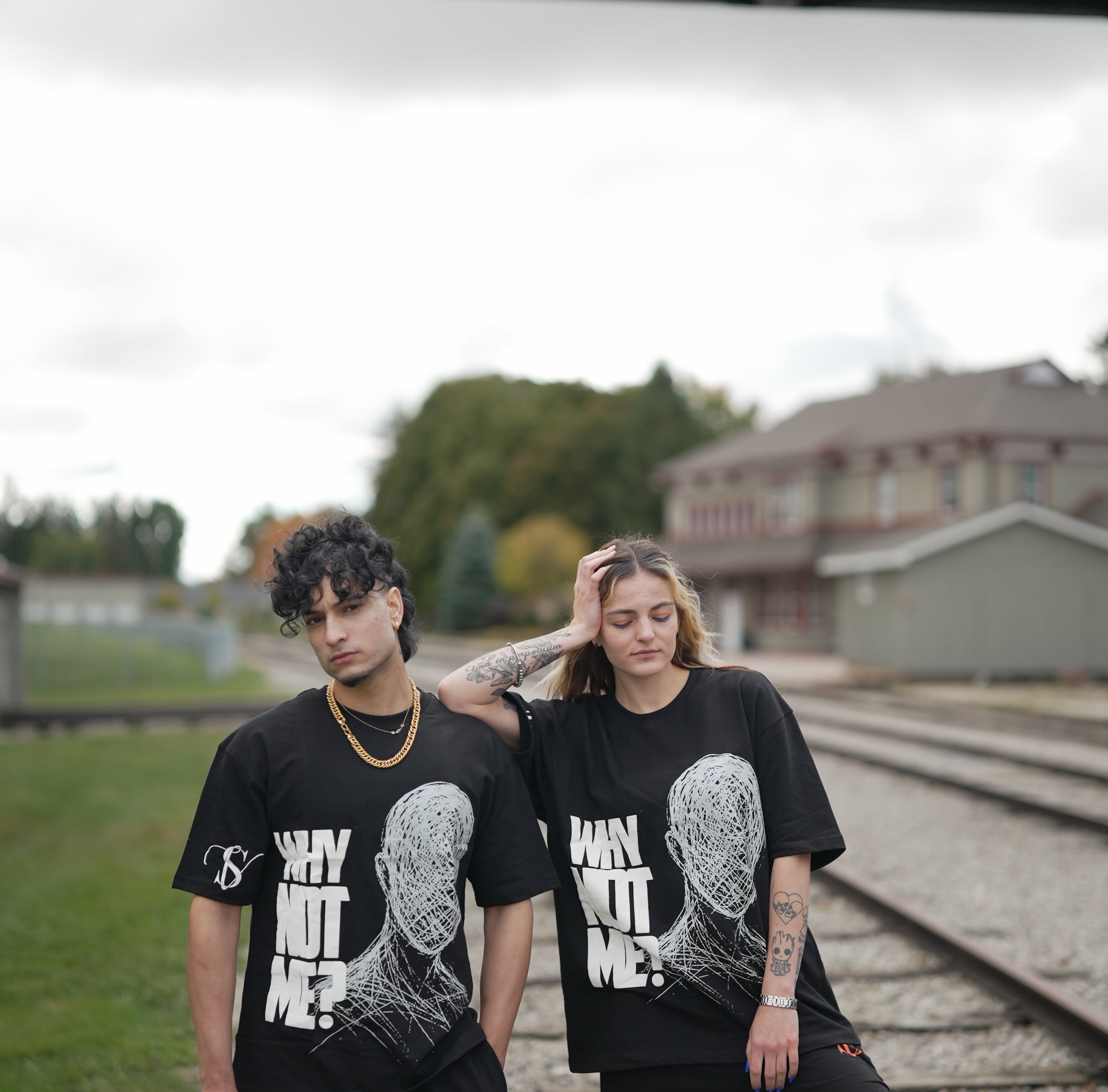 Black Headspace Statement T-Shirt